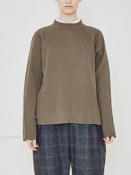 high neck wide P/O   /  brown