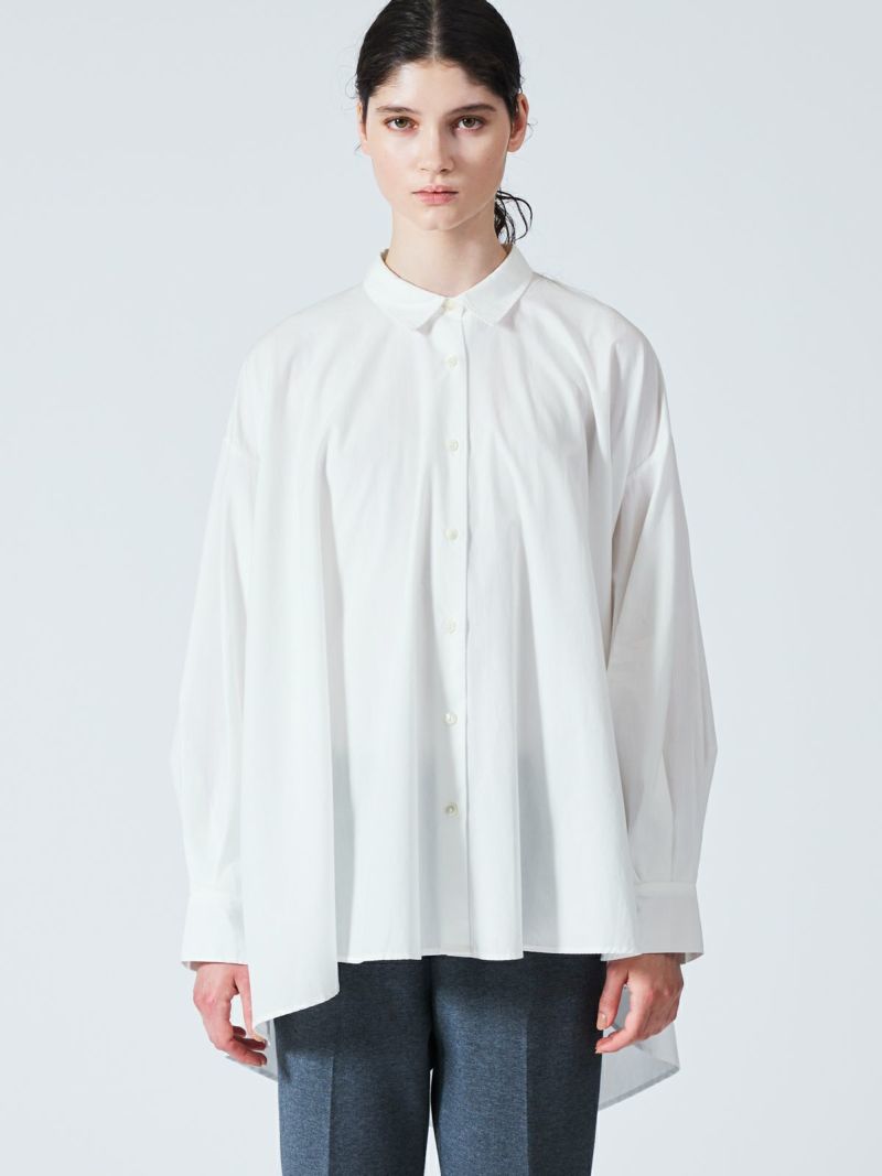 wide shirt tunic / off white