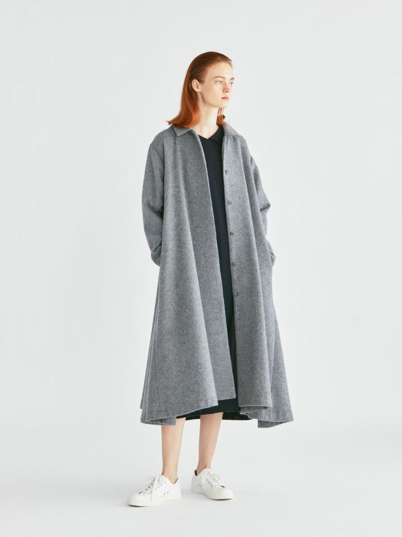 soutien collar flare coat