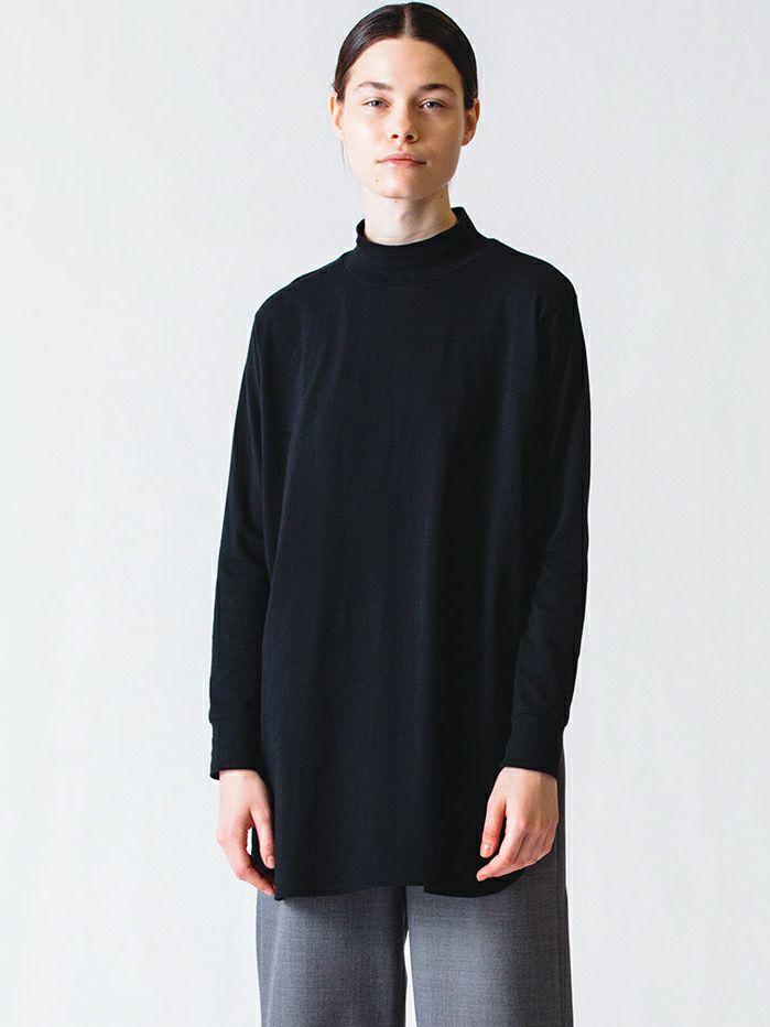 high neck tunic P/O / black