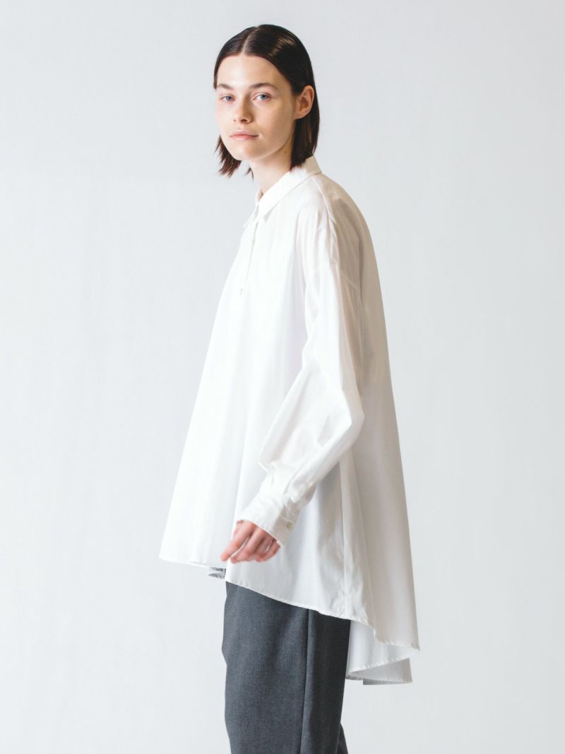 flare shirt tunic / off white