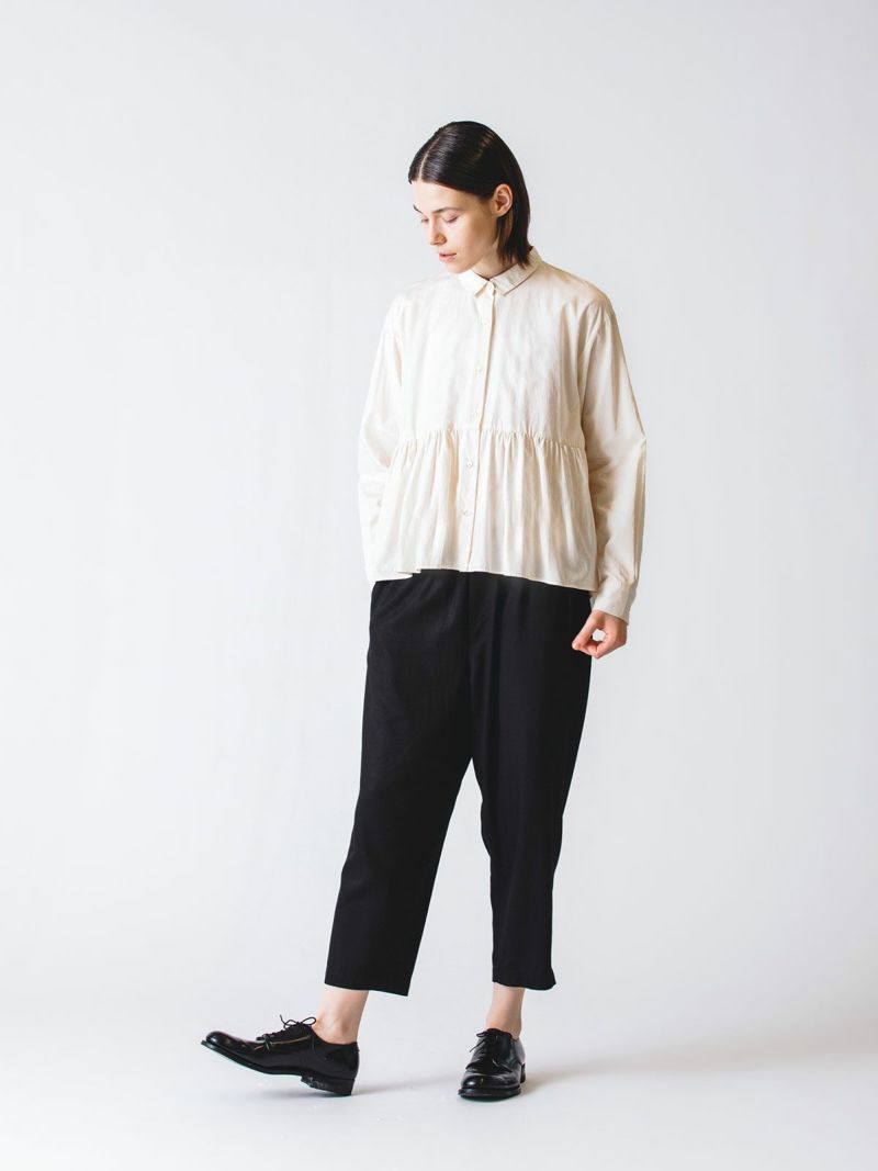 waist gather shirt