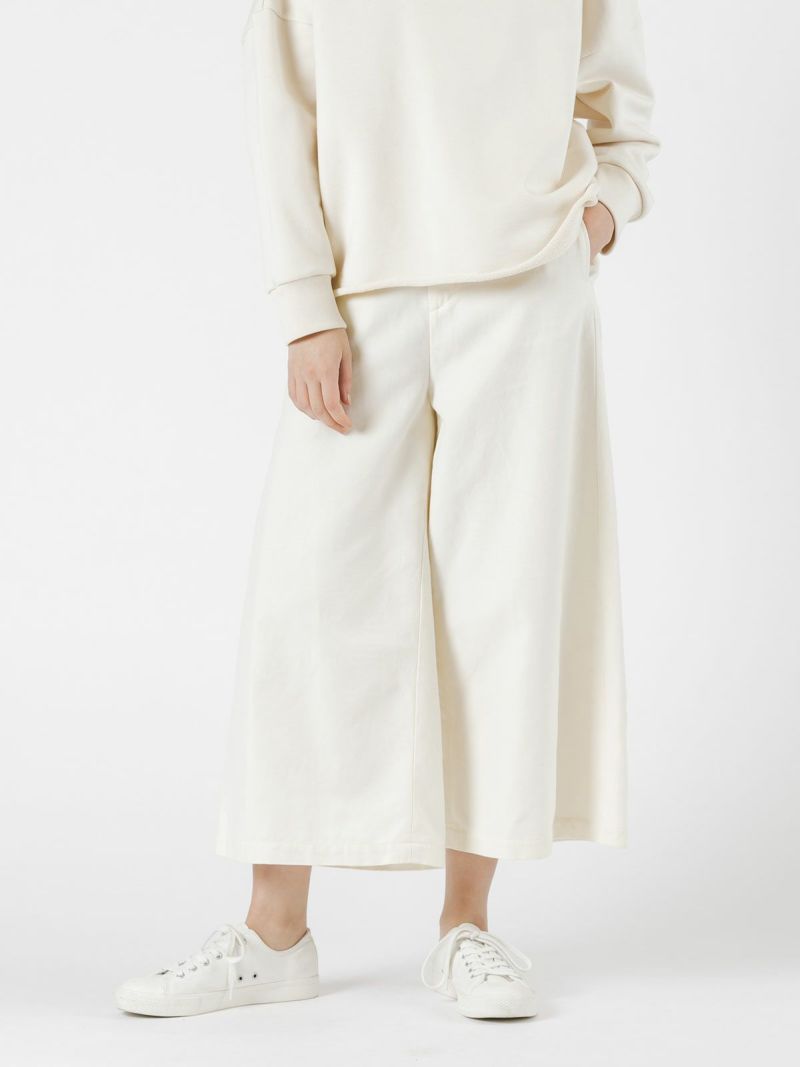 high waist flare  PT / ivory