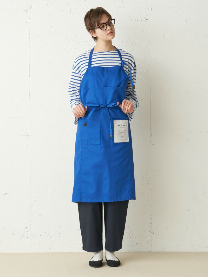 organic apron(blue)