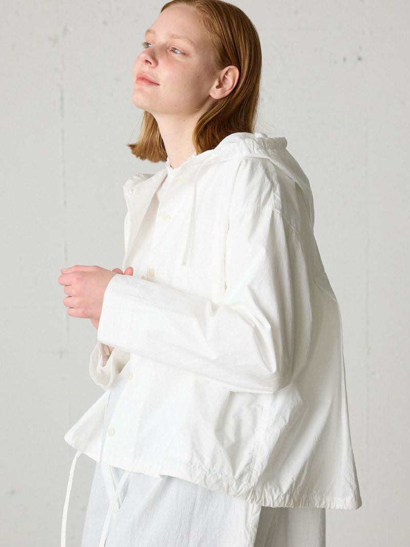 hooded shirt / off white