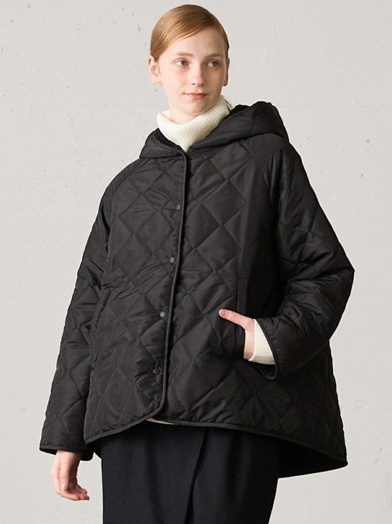 quilting reversible hooded CT / black 