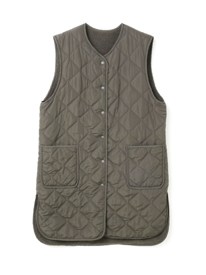 quilting reversible vest / c.gray