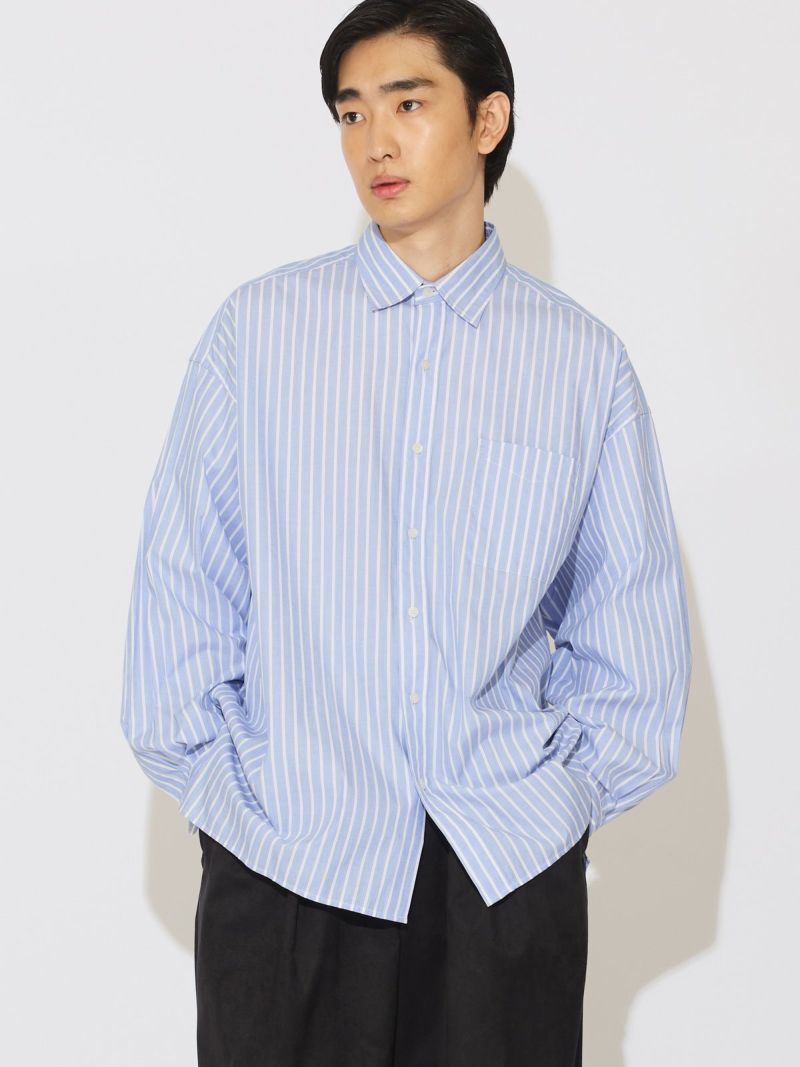 relax stripe shirt / blue