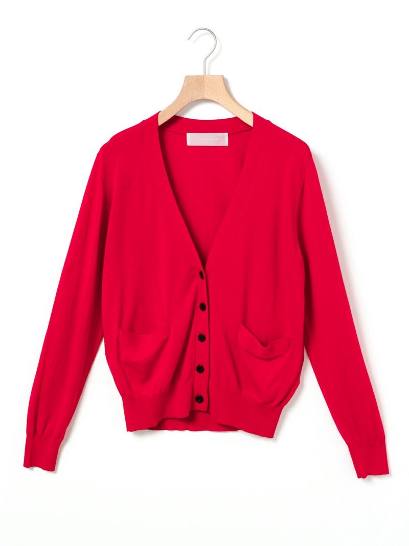 knitted cardigan / red