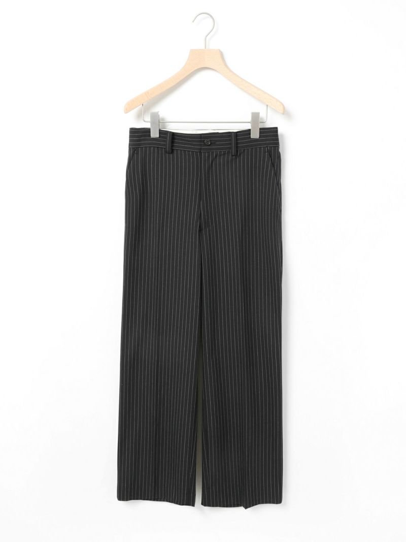 One Tucked Slacks / black(stripe)