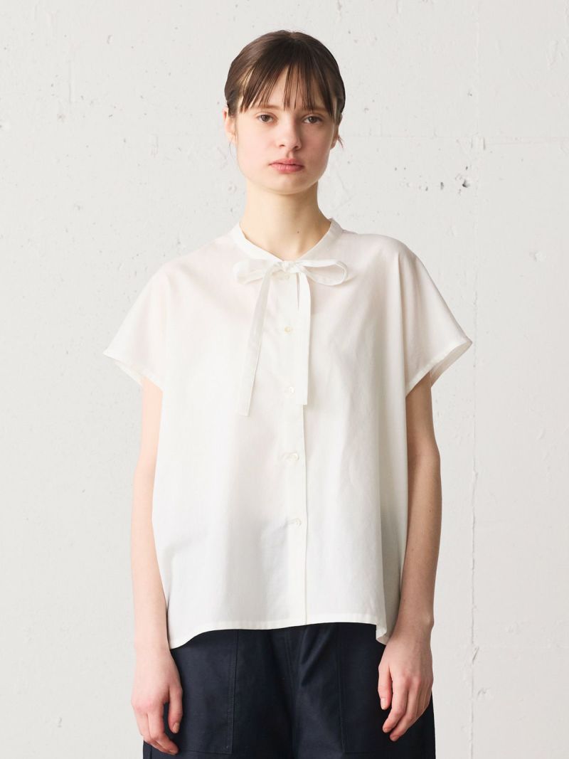 bow-tie shirt / off white