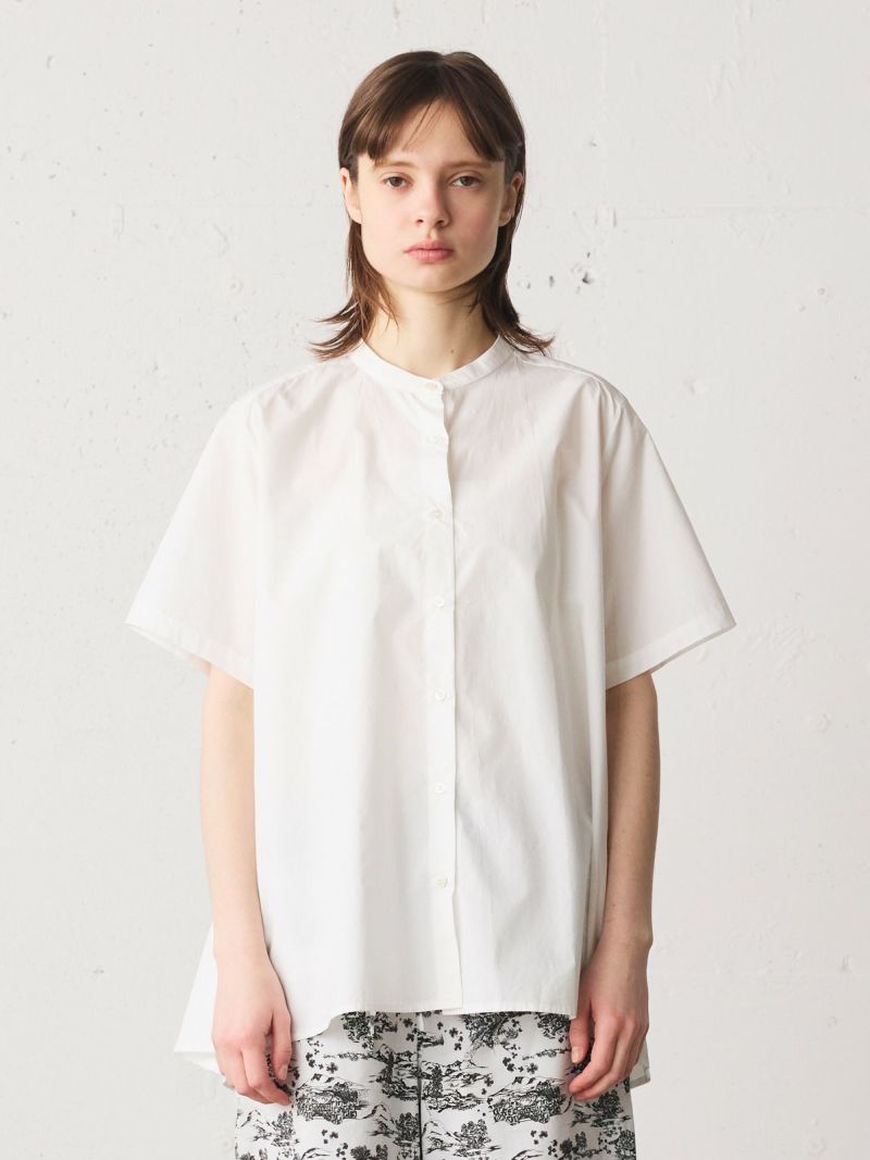 half slv A line shirt / off white