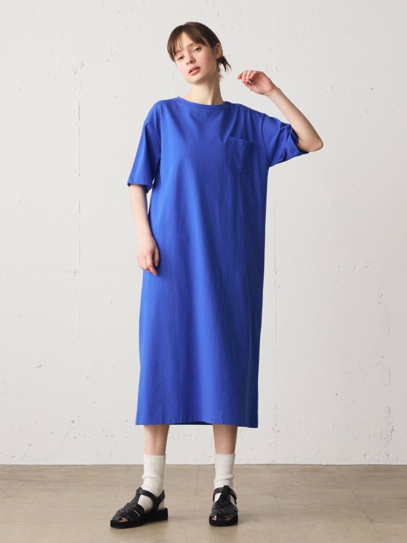 tunic wide pocket / blue