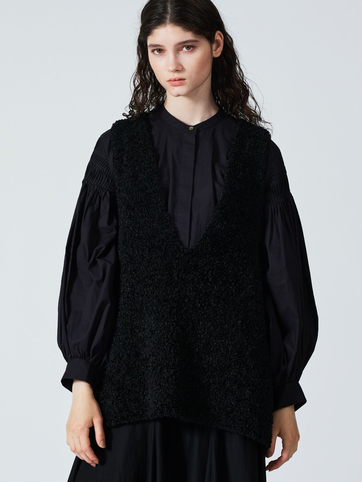 mizuiro ind へアリーヤーンワイドベスト｜ MARcourt ONLINE STORE