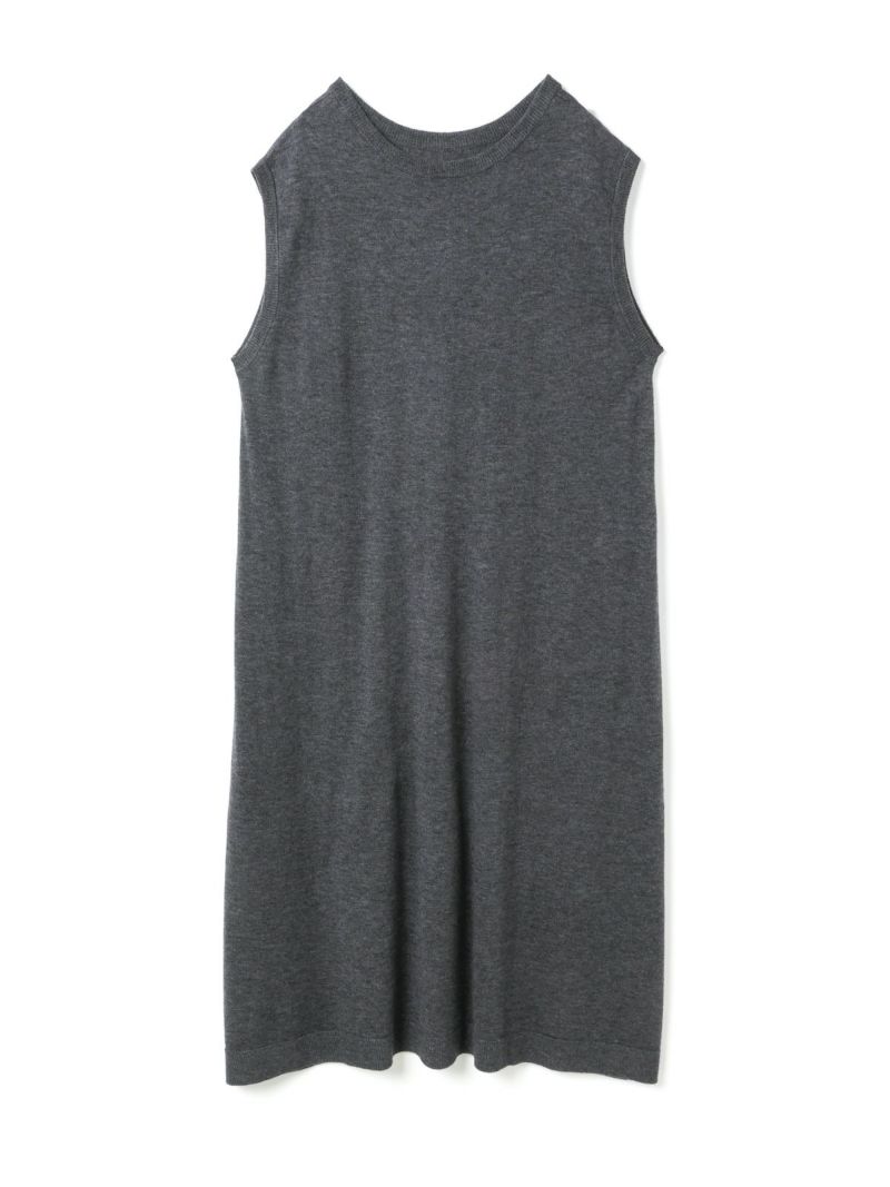 high gauge long slit vest / gray