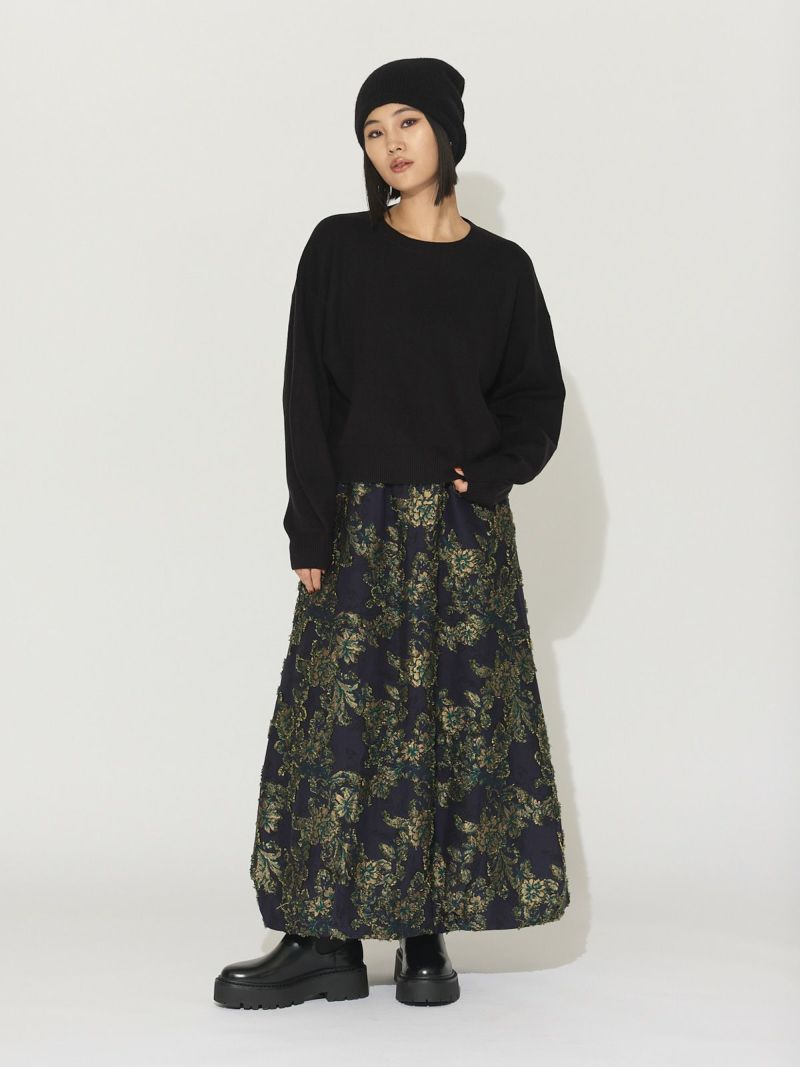 long balloon skirt / navy