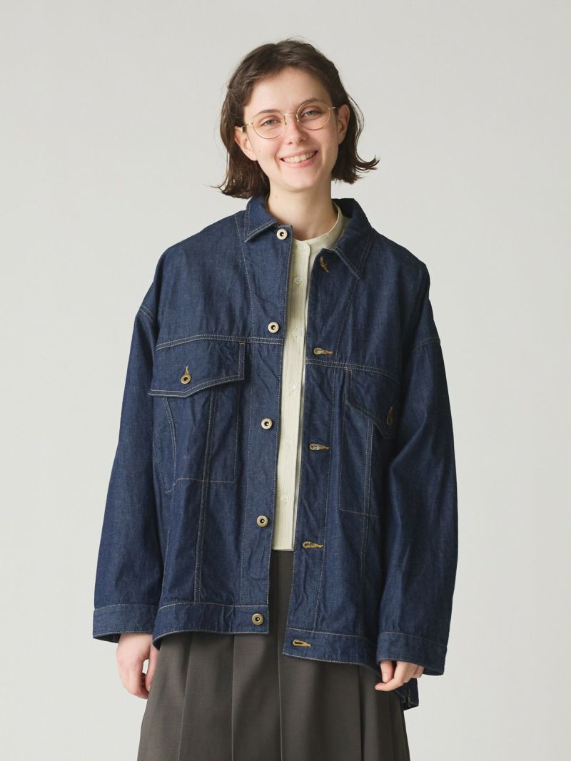 denim coverall / navy