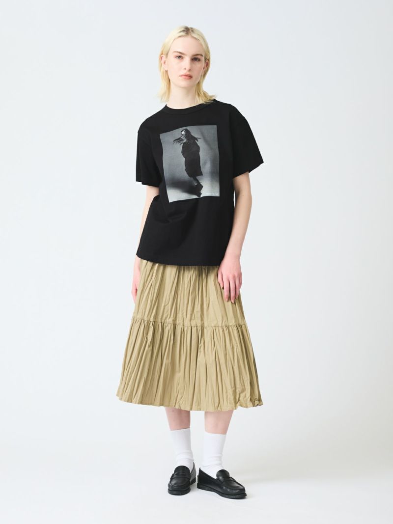 washer pleats tiered SK / beige