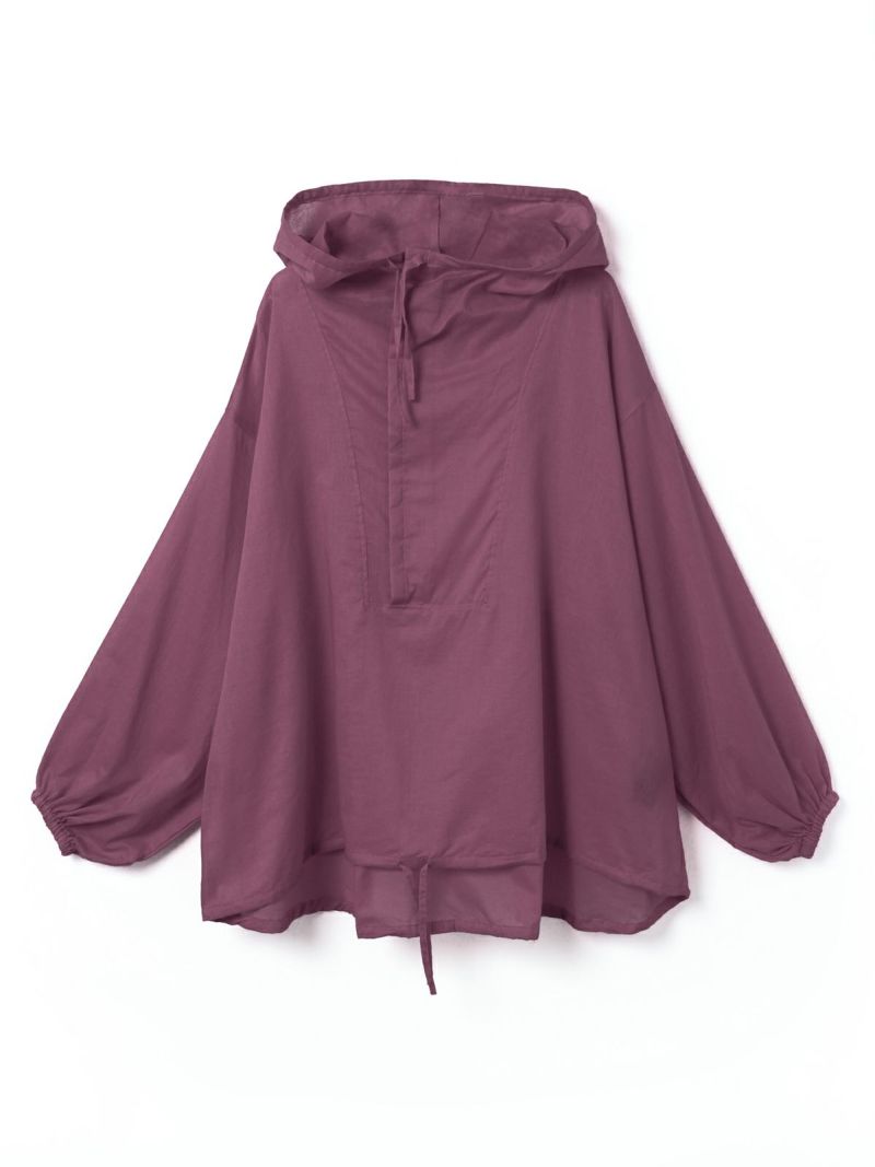 hooded shirt / purple