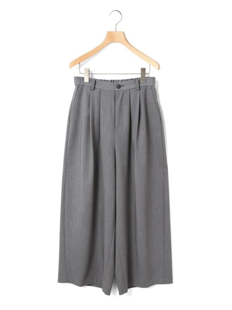high waist wide trousers / l.gray