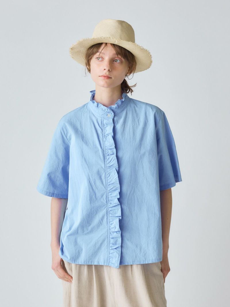 h/s frill short shirt / sax