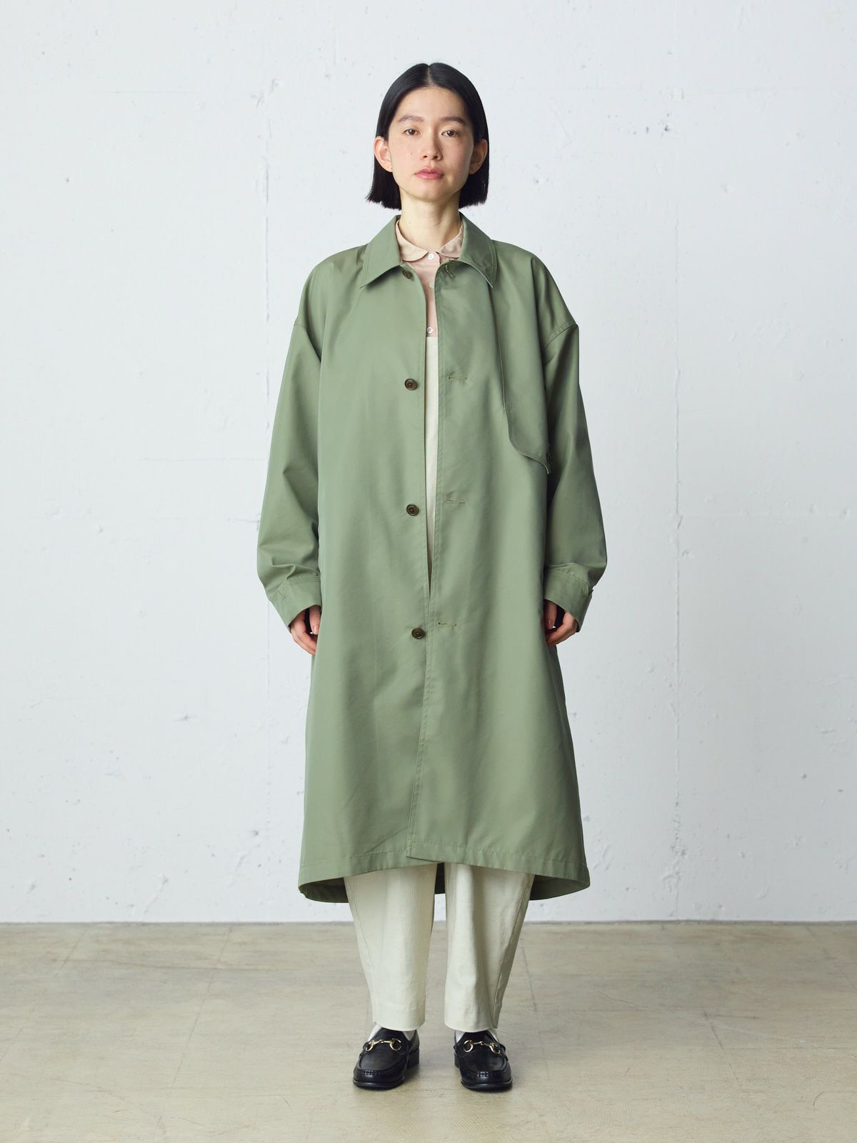 soutien collar coat / khaki