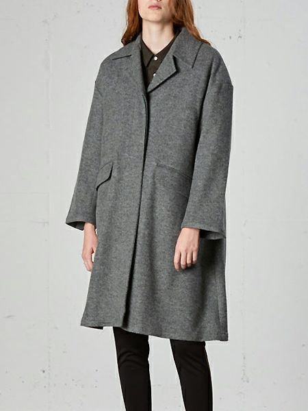 MIDIUMISOLID for Ladies Aラインフレアロングコート(3-1093