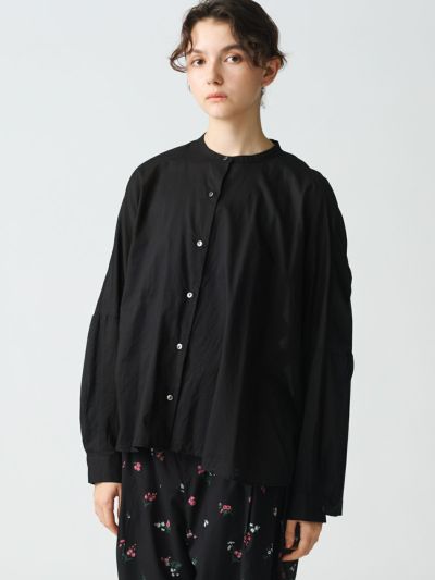 mizuiro ind バックギャザーワイドシャツ