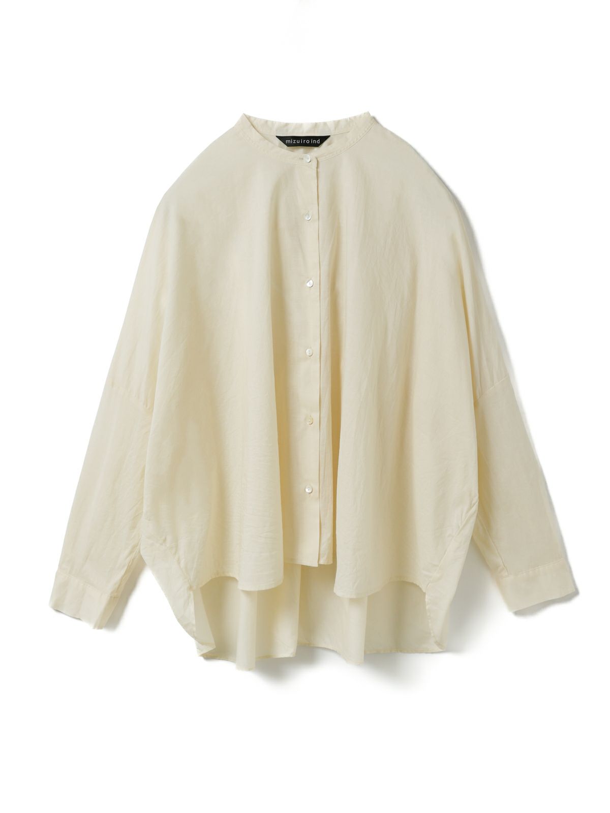 mizuiro ind 　バックギャザーワイドシャツ