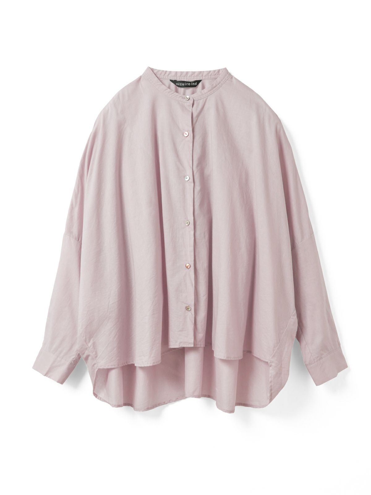 mizuiro ind 　バックギャザーワイドシャツ