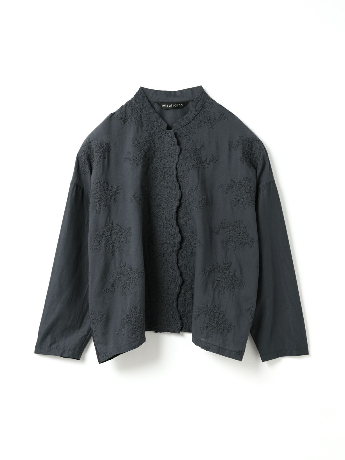 mizuiro ind レーススタンドカラーワイドシャツ｜ MARcourt ONLINE