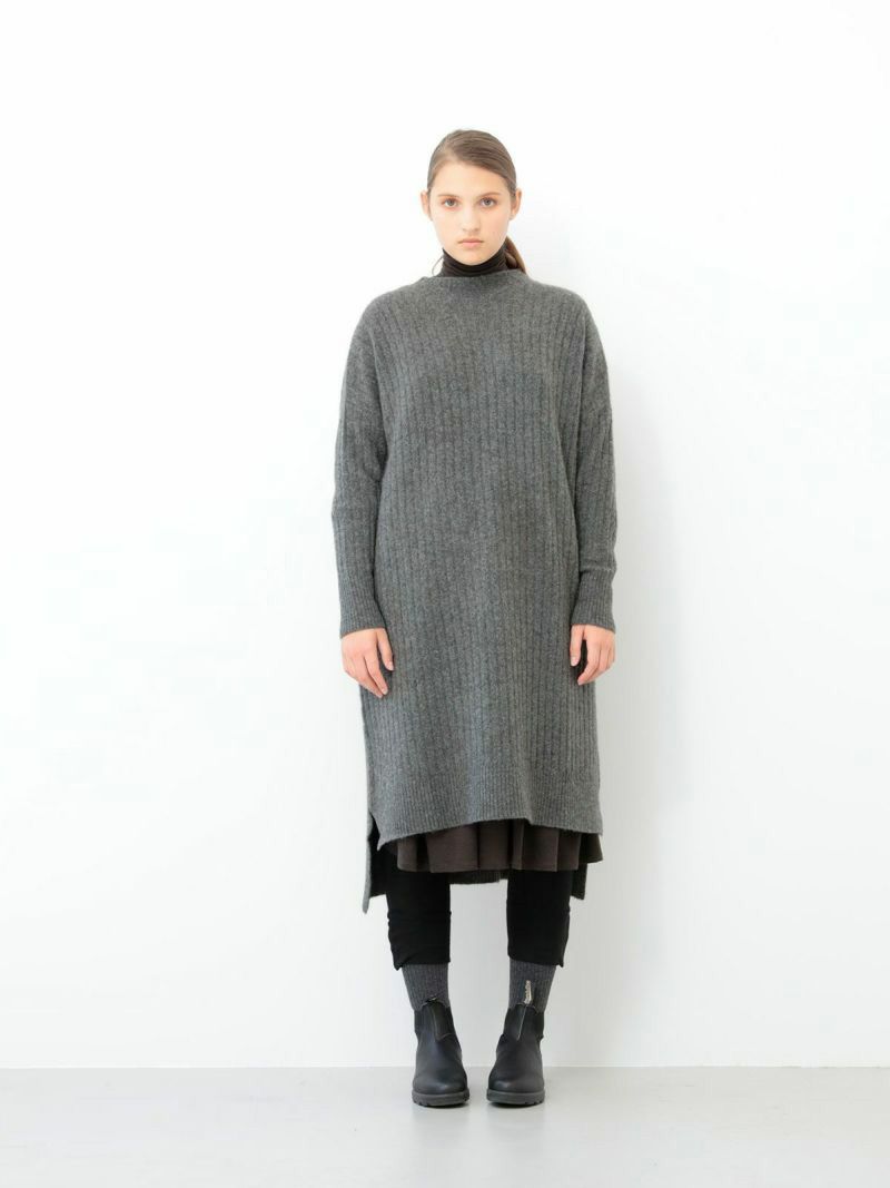 Midiumi ワイドリブボトルネックワンピース Marcourt Online Store マーコートオンラインストア
