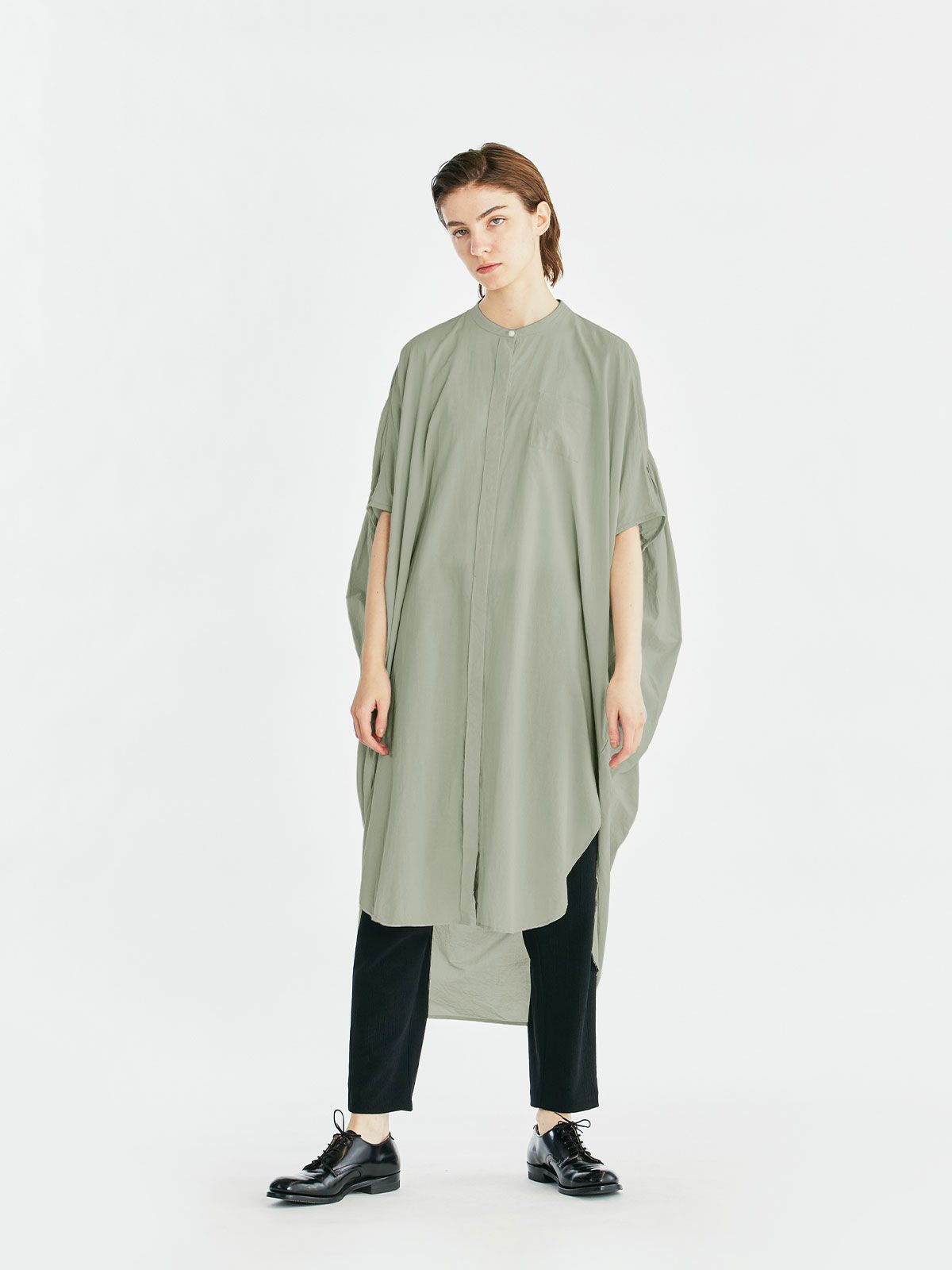 Mizuiro Ind シャツカラーコクーンワイドワンピース Marcourt Online Store マーコートオンラインストア