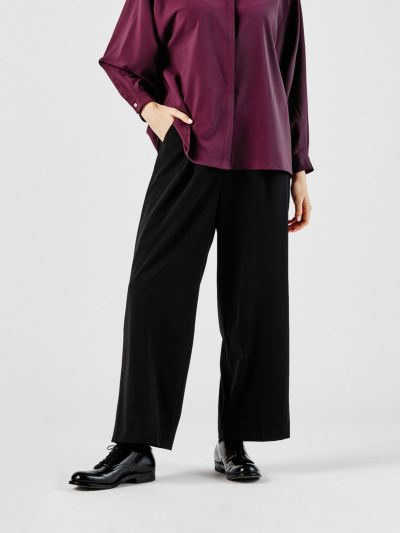 MIDIUMISOLID for Ladies ハイウエストワイドパンツ(3-1632)