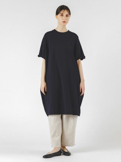 mizuiro ind ロールスリーブワイドワンピース