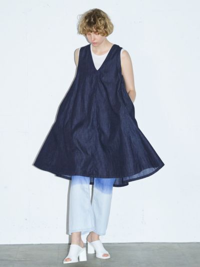 MIDIUMISOLID for Ladies デニムジャンパースカート