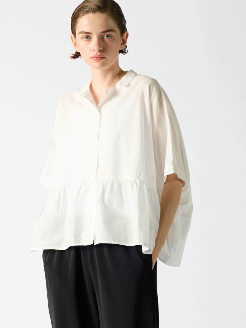 mizuiro ind ワイドギャザーシャツ｜ MARcourt ONLINE STORE 