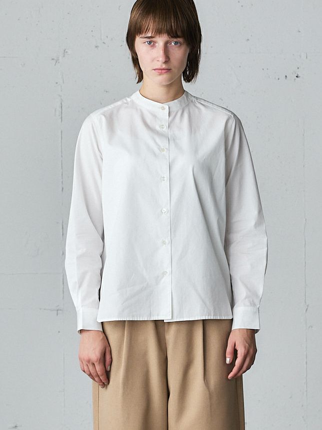 band collar basic shirt