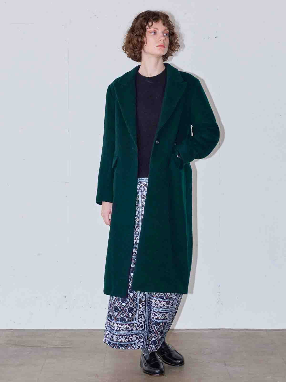 MIDIUMISOLID for Ladies ピークドラペルロングコート(3-1146