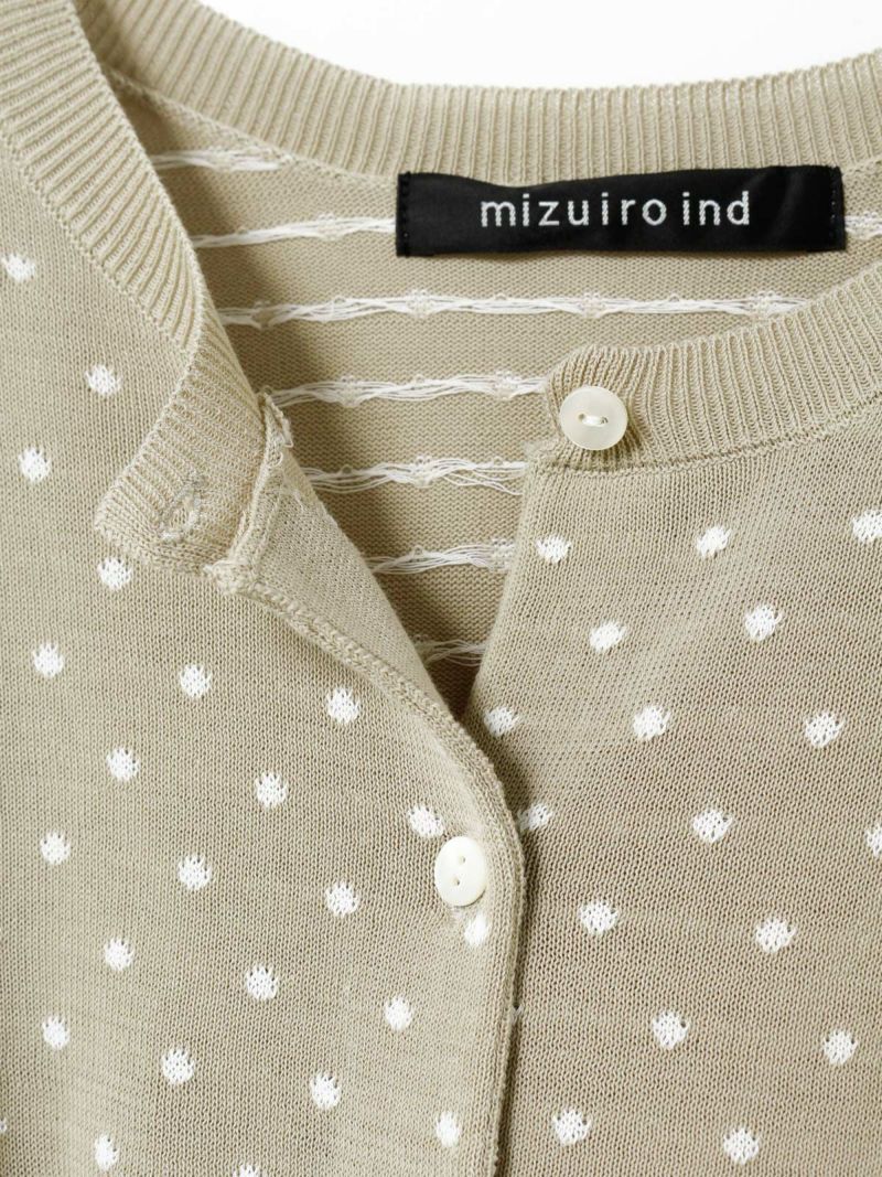 mizuiro ind ドット JQ クルーネック カーディガン｜ MARcourt ONLINE 