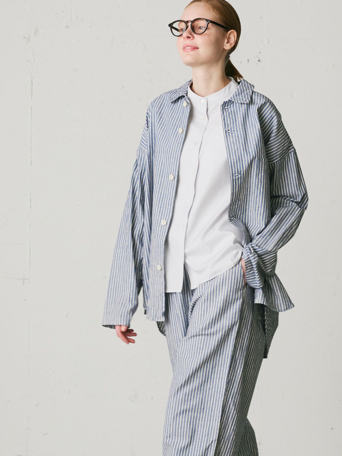 dungaree stripe shirt