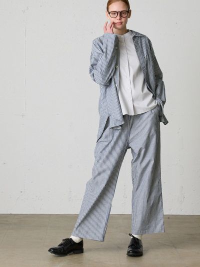 MidiUmi ダンガリーストライプパンツ