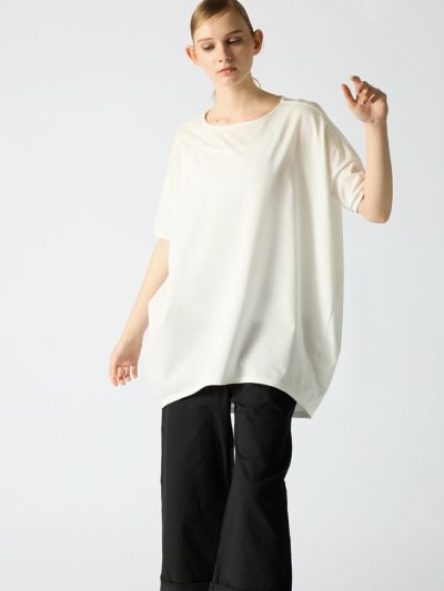 mizuiro ind ハーフスリーブコクーンプルオーバー