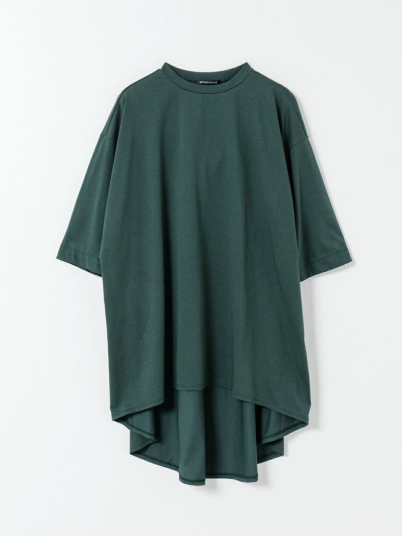 mock neck flare tunic T