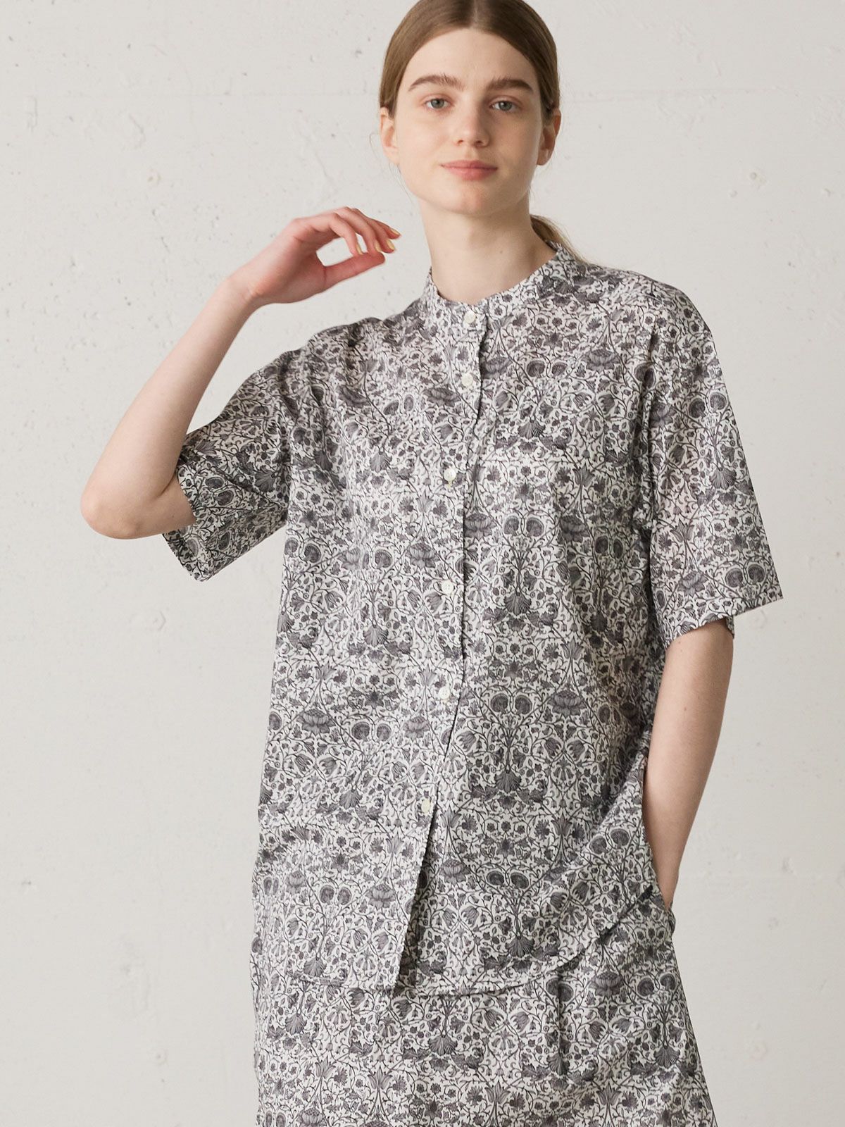 LIBERTY PRINT half slv shirt