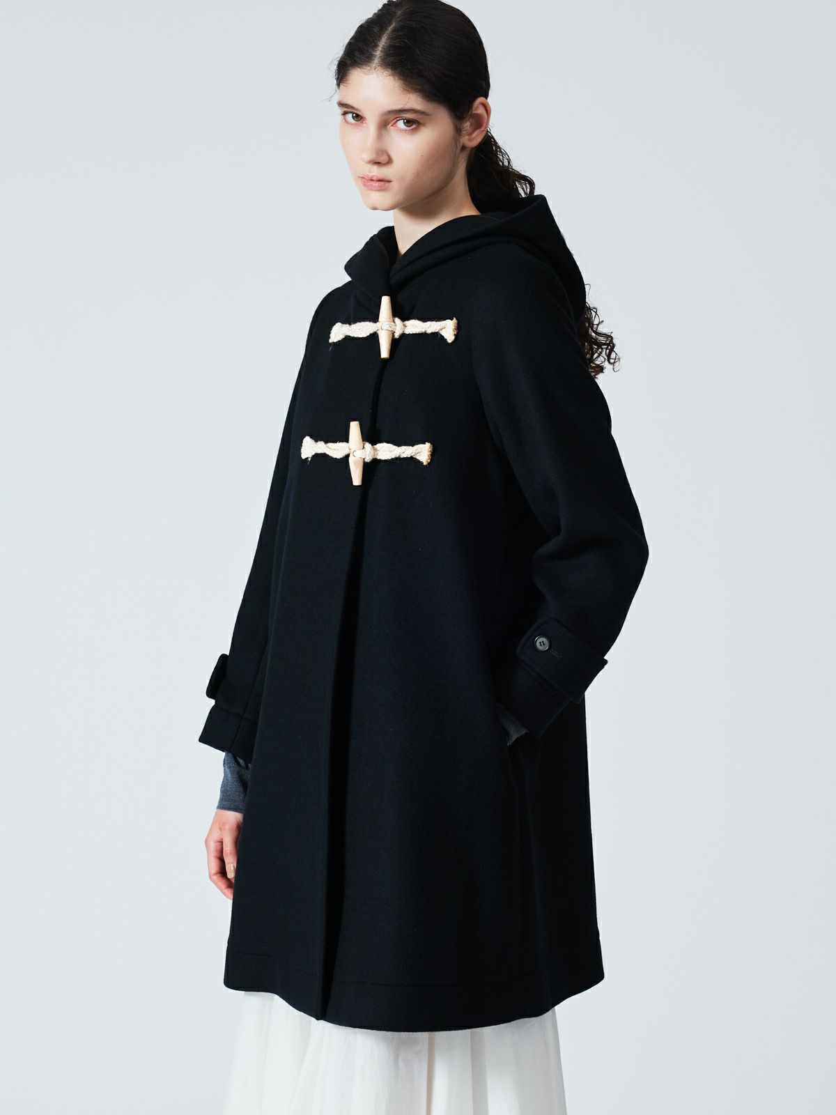 mizuiro ind Aラインフード付きコート｜ MARcourt ONLINE STORE 
