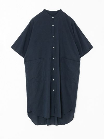 MidiUmi ハーフスリーブワークシャツワンピース
