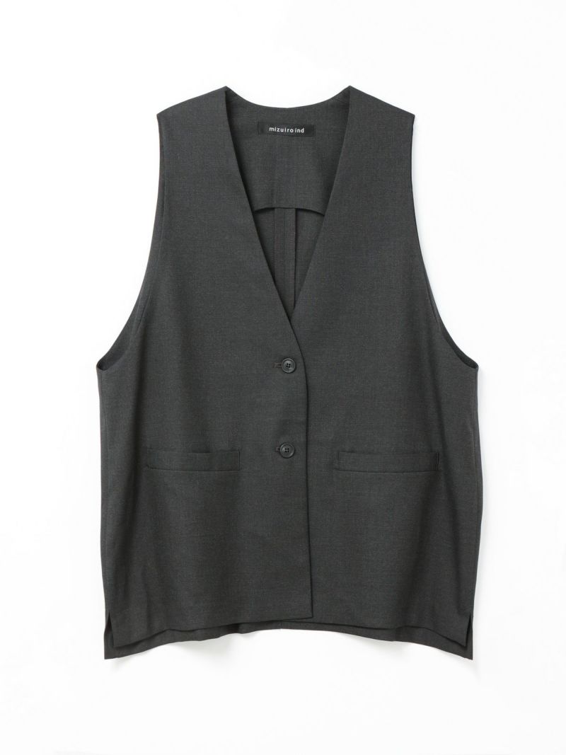 deep V neck wide vest