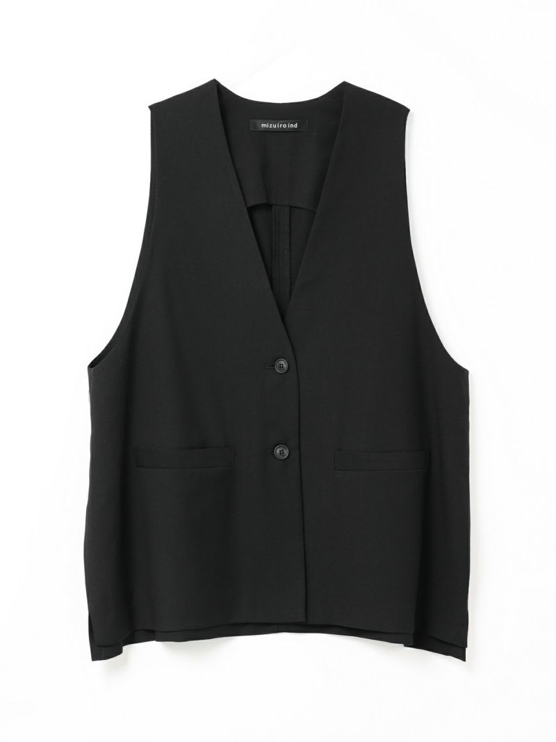 deep V neck wide vest