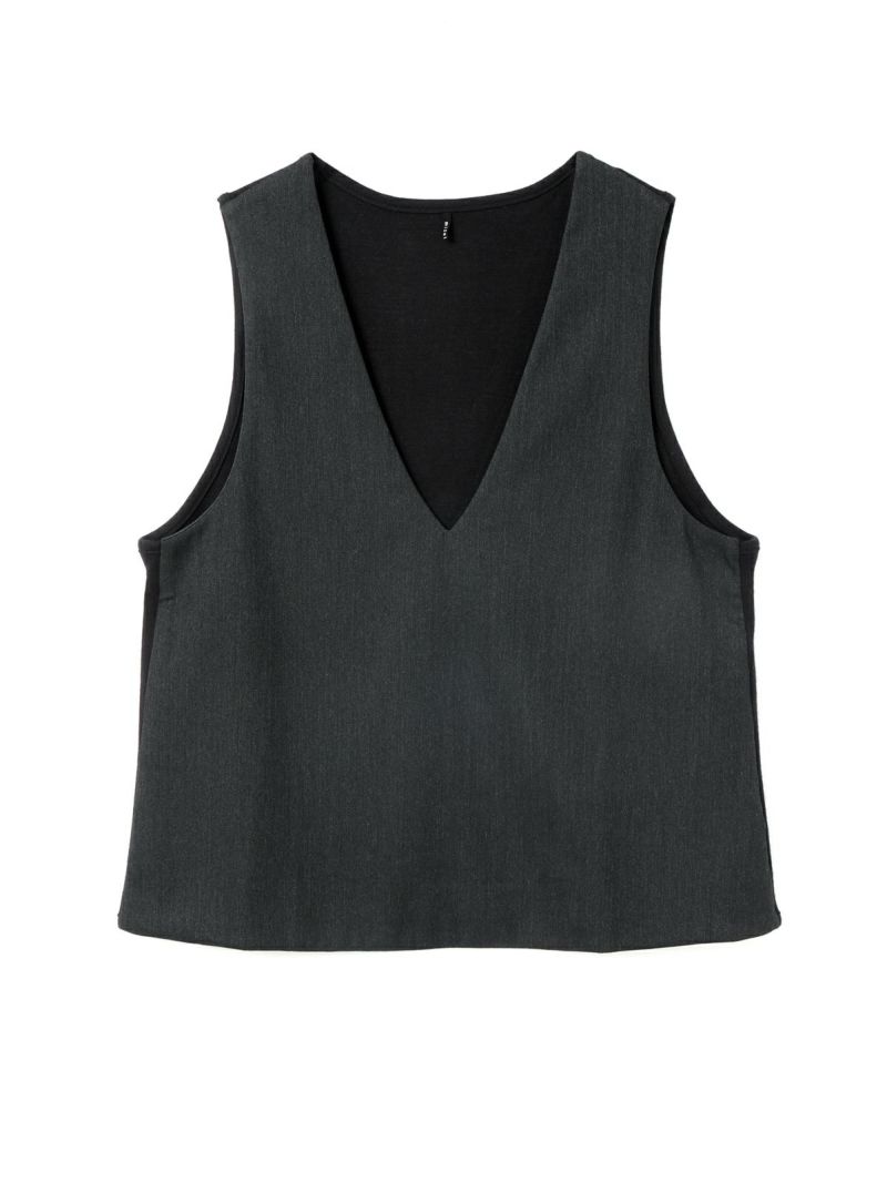 check V neck reversible vest